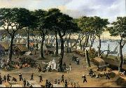 Candido Lopez Representation of the Brazilian Army at Curuzu during the War of the Triple Alliance. oil painting on canvas